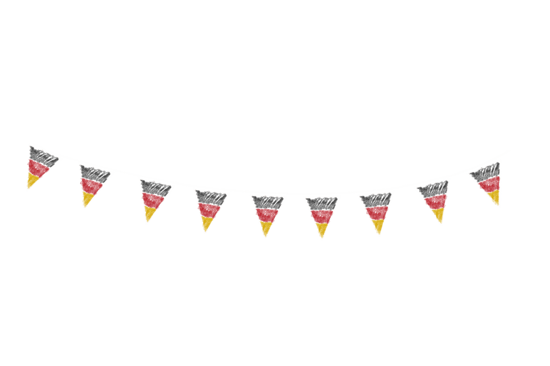 Transparent German Flag Bunting Vector