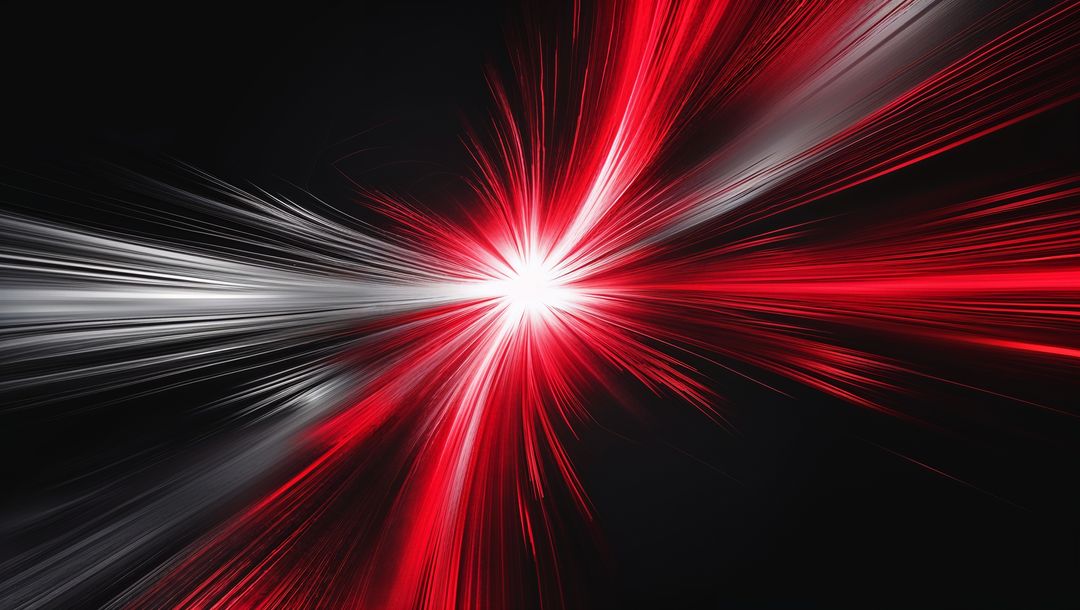 Dynamic Red and White Light Burst, Energetic Wave Patterns