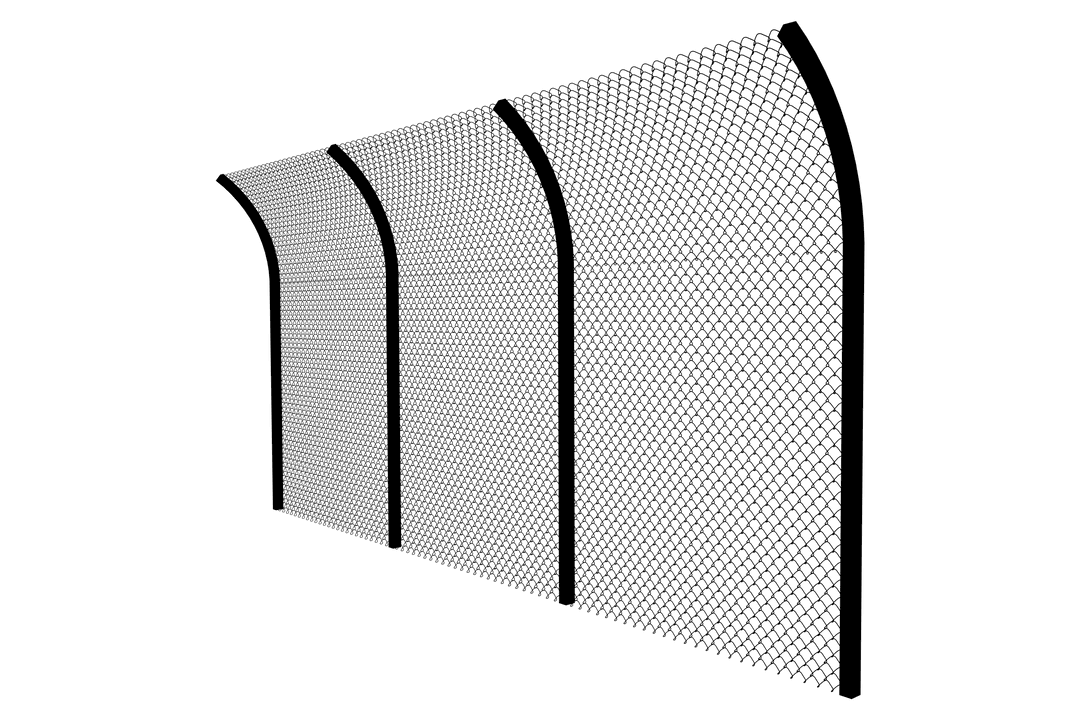 Transparent Silhouette of Fence on Black Background