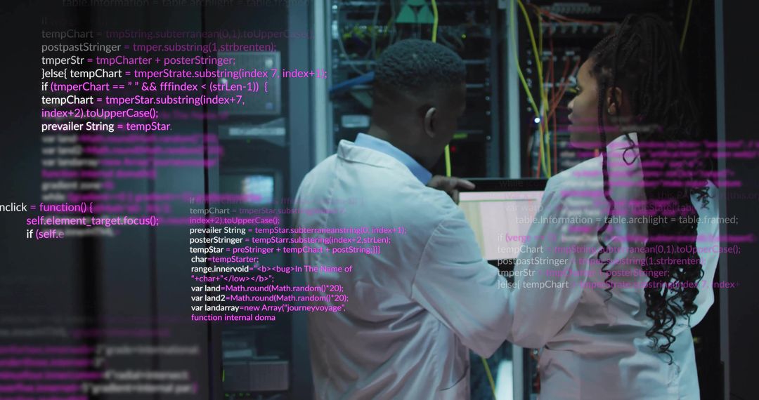 Technicians Managing Data Center Network Systems