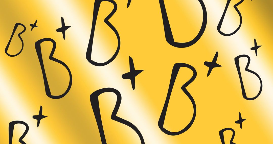 Bold B Plus on Vibrant Yellow for Education and Creativity