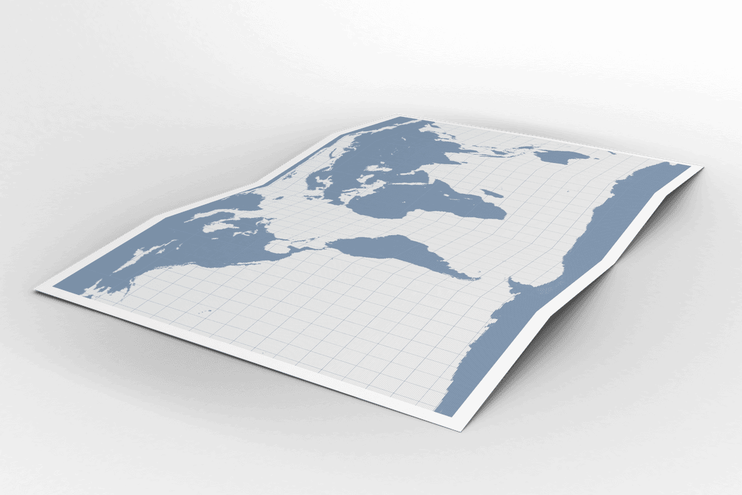 Digital Blue and White Map Illustration on Transparent Background