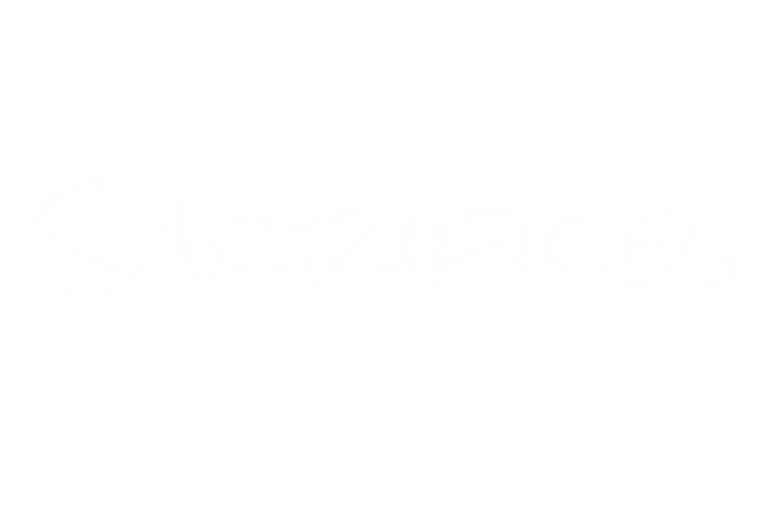 Handwritten Sacrifices Text on Transparent Background