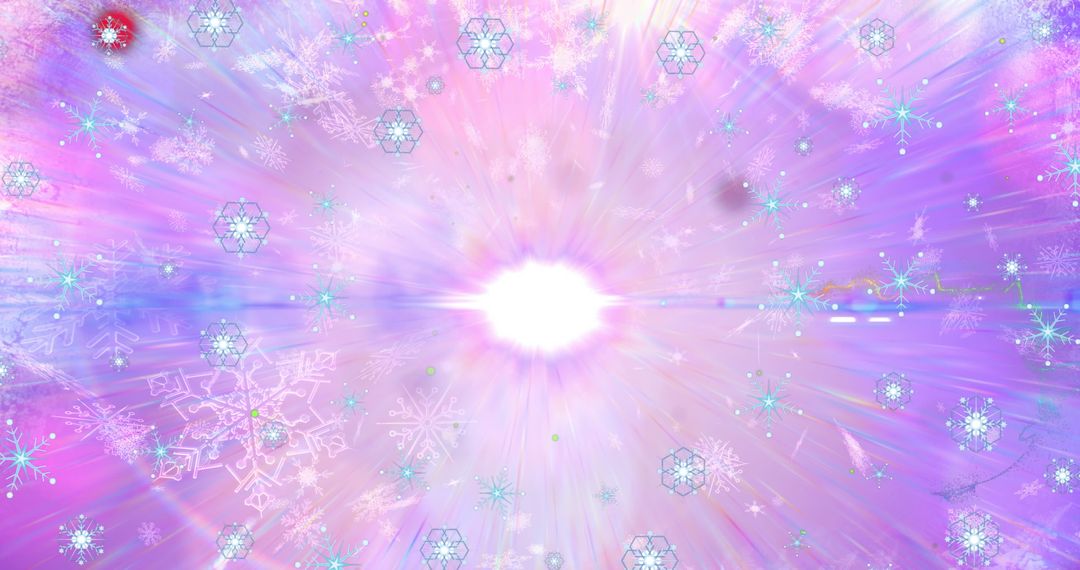 Digital Winter Wonderland with Snowflakes and Light Sparkles