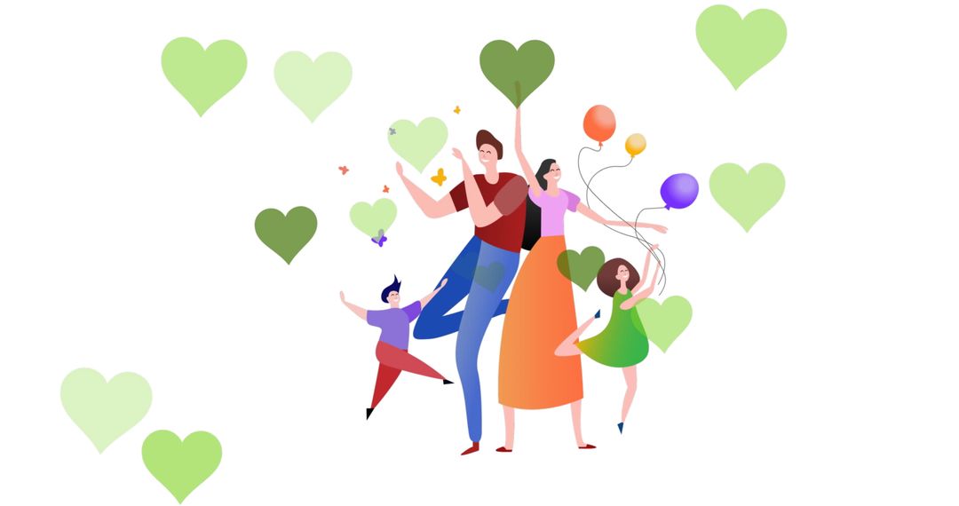 Happy Family Loves Celebrating Together