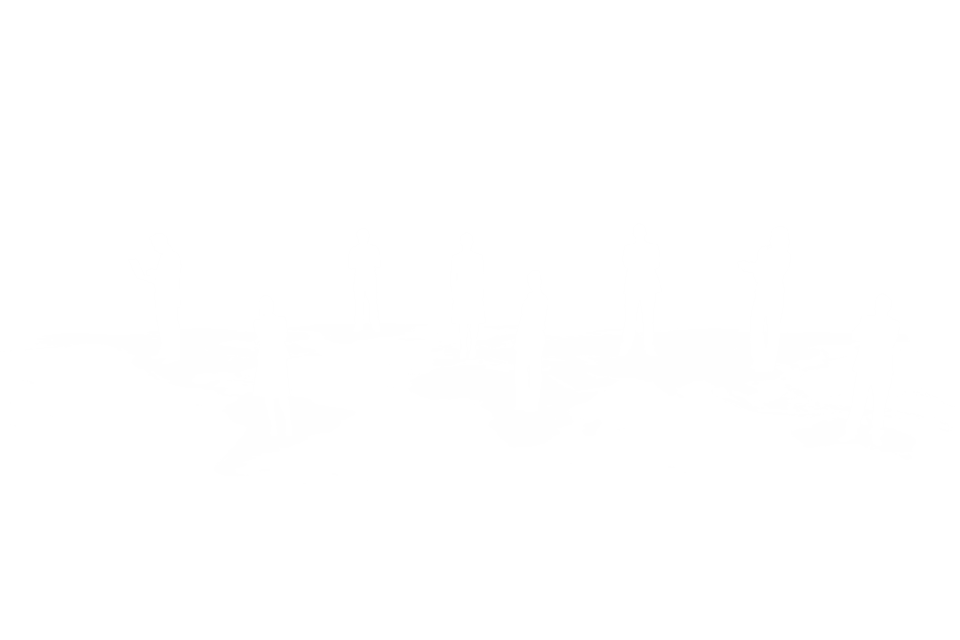 Silhouettes of Global Business People on Transparent Background
