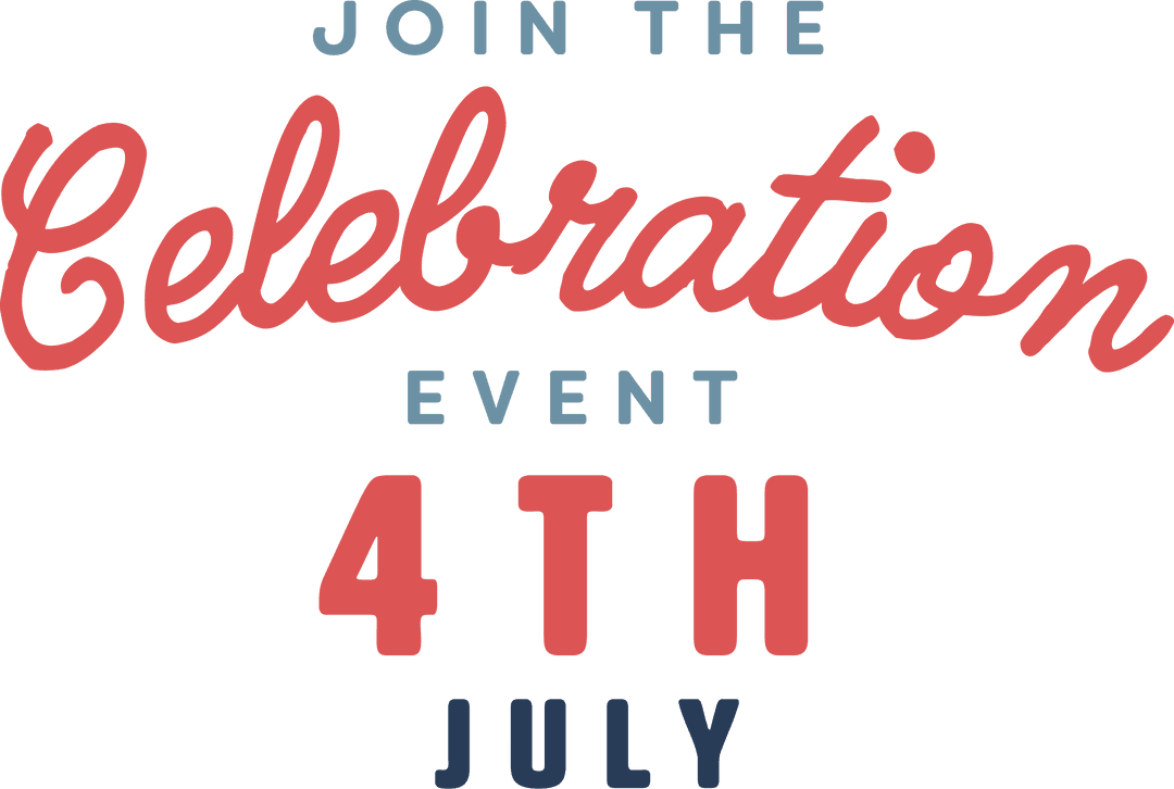 Transparent Digital Join the Celebration 4th July Illustration