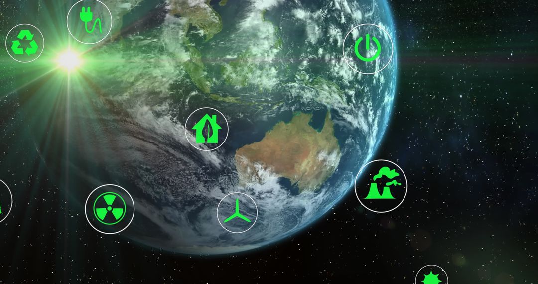Global Eco-Friendly Technologies Concept Visualization