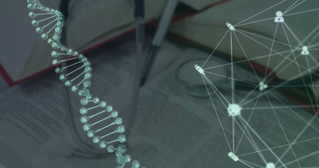 DNA Strand and Network on Medical Background: Global Health Technology