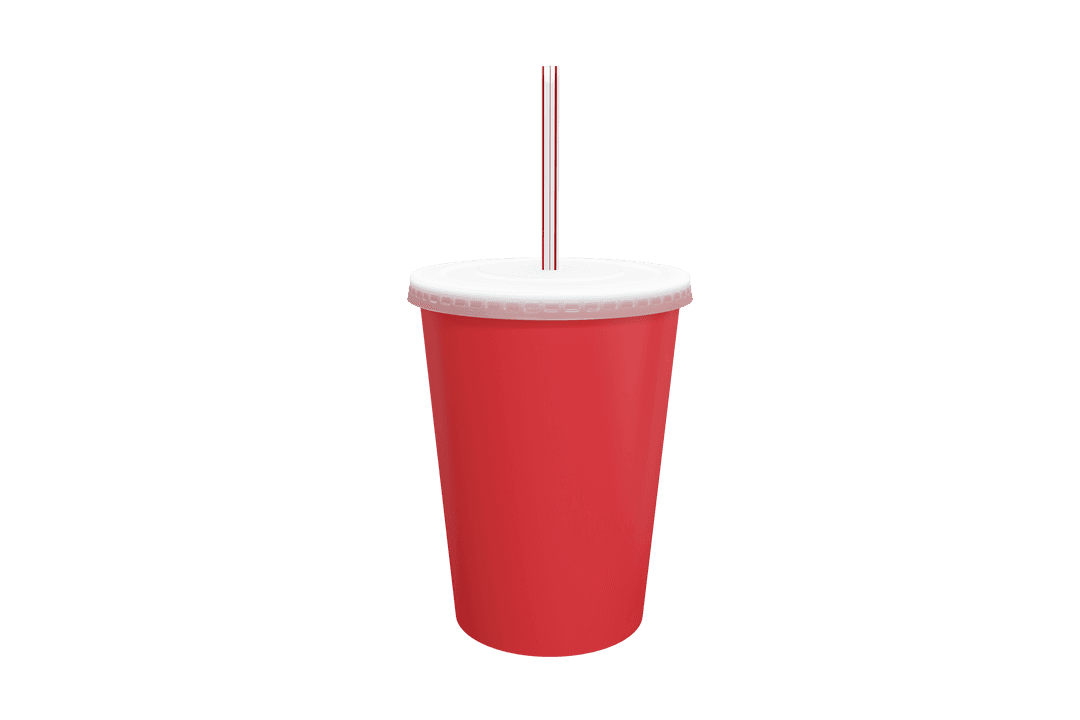 Red Drink Cup with Straw on Transparent Background Isolated Illustration - Download Free Stock Images Pikwizard.com