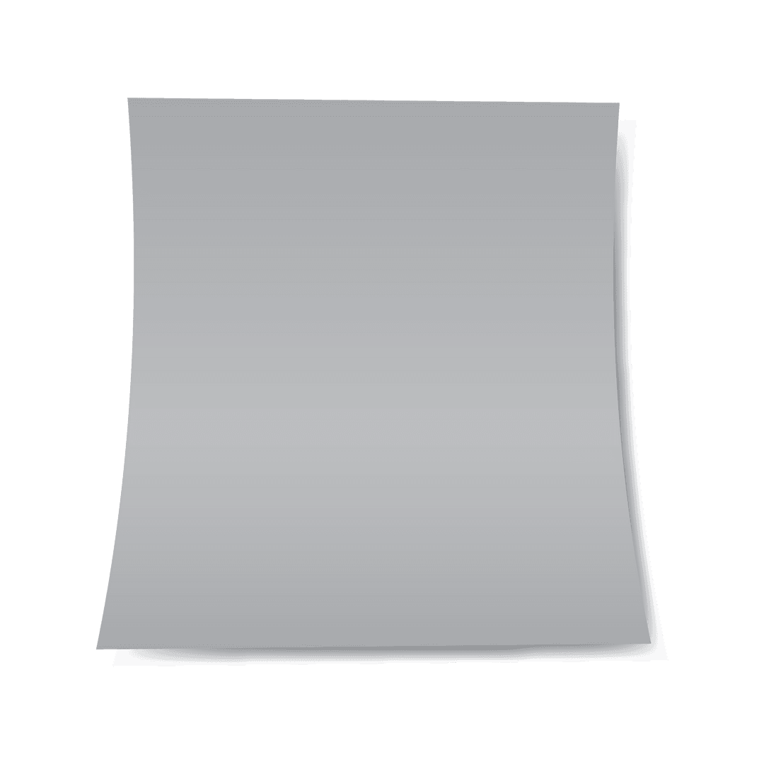 Blank Grey Note on Transparent Background