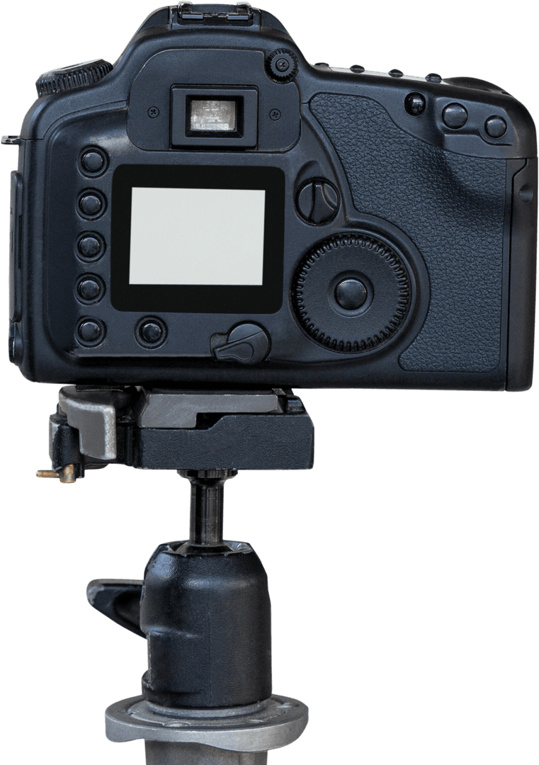Transparent Camera on Tripod with Copy Space for Templates