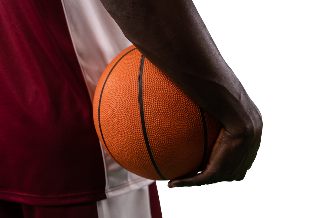 African American Male Basketball Player Holding Ball on Transparent Background - Download Free Stock Images Pikwizard.com