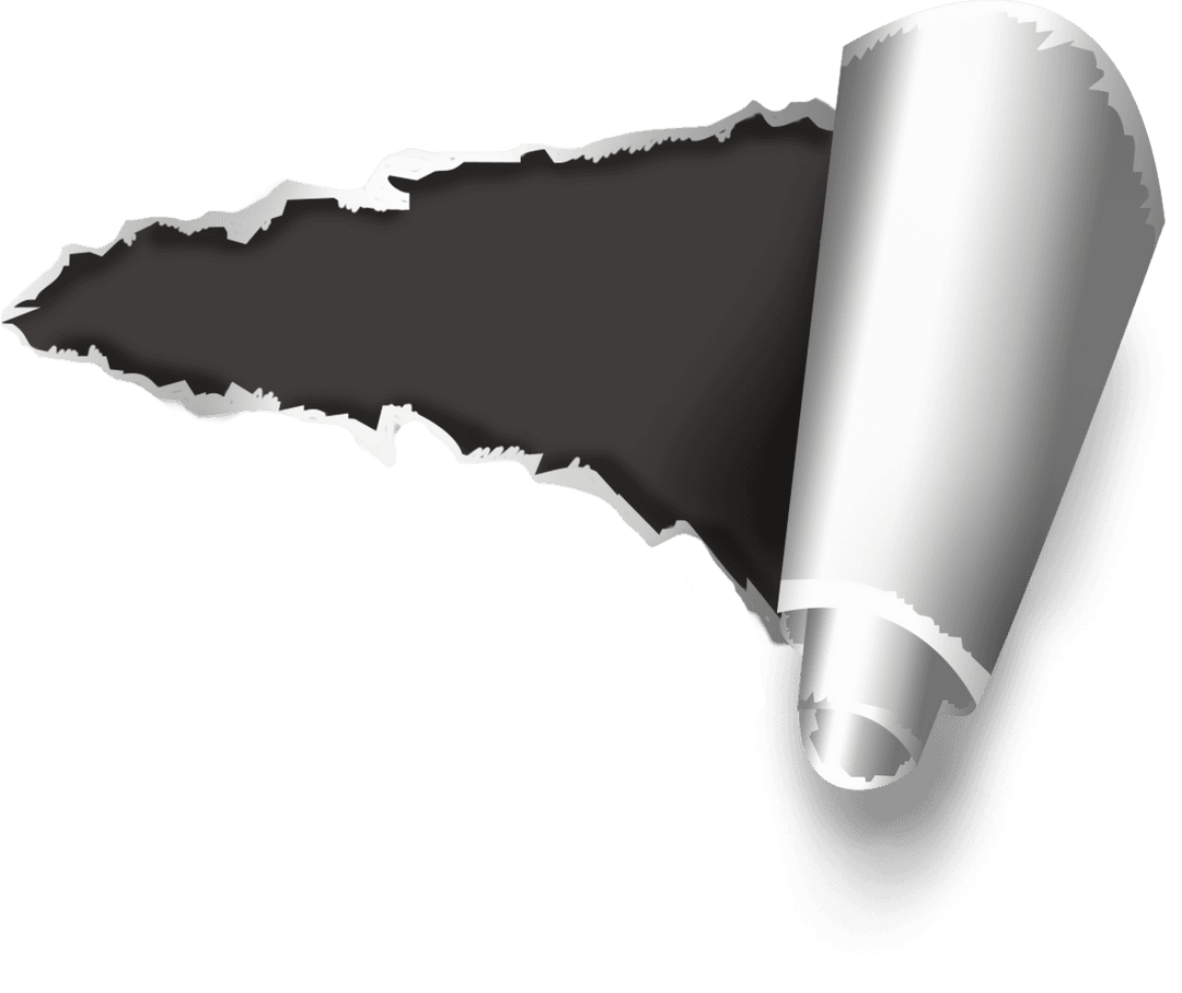 Realistic Torn Paper Edge Vector Isolated on Transparent Background