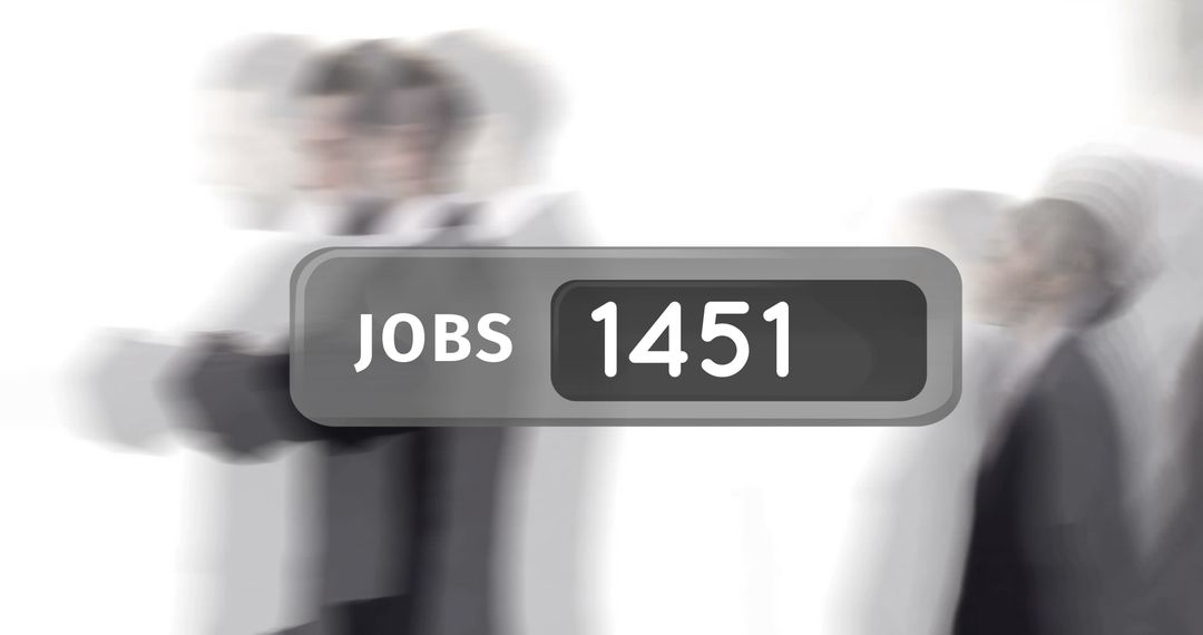 Job Count Displayed with Busy Office Background
