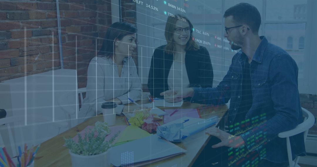 Team Collaboration and Brainstorming in Modern Office Setting