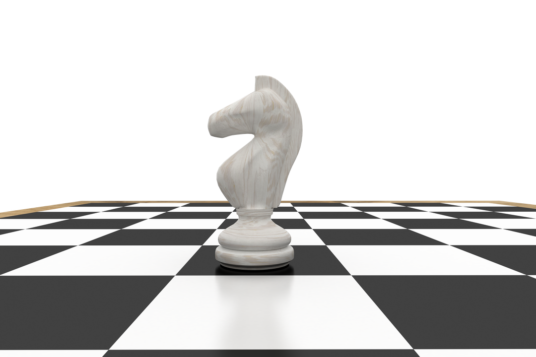 White Knight on Chess Board, Transparent Background - Download Free Stock Images Pikwizard.com