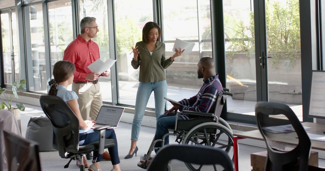 Diverse Business Team Collaborating with Inclusive Environment