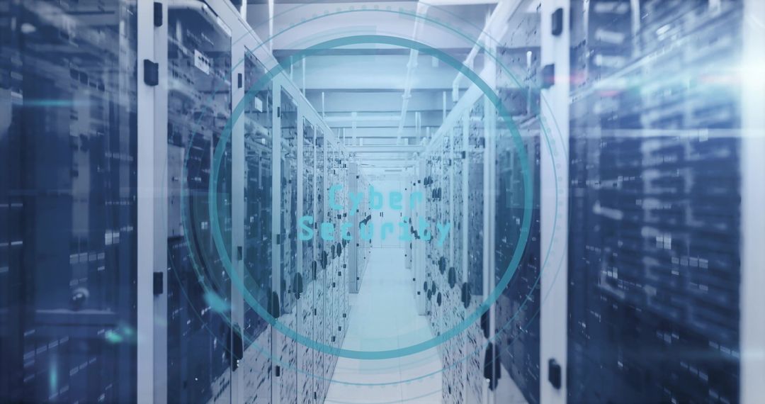 Data Center Corridor with Cybersecurity Overlay