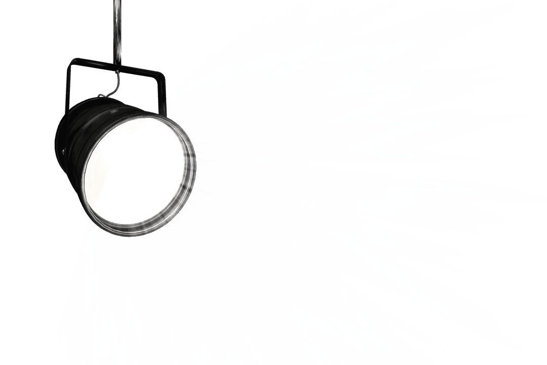 Transparent Spotlight Beam from Stage Light Fixture