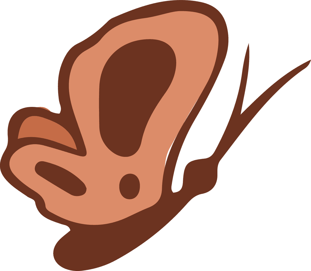 Abstract Two-Toned Wing Design on Transparent Background