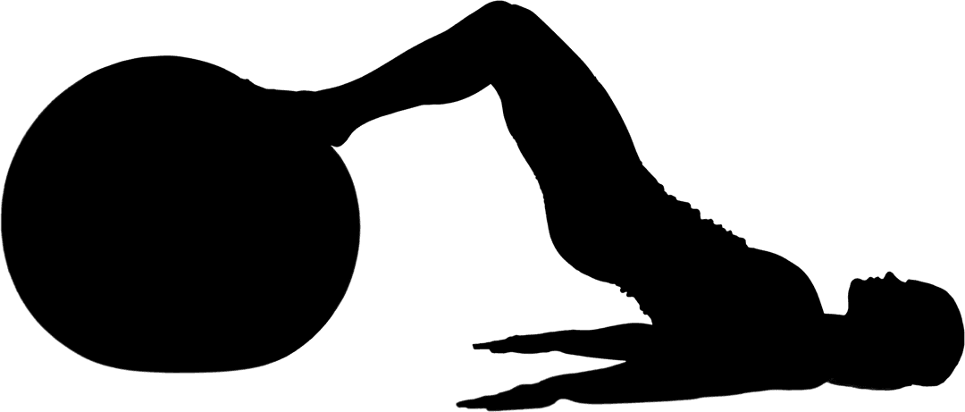 Woman Exercising with Ball on Transparent Background Illustration