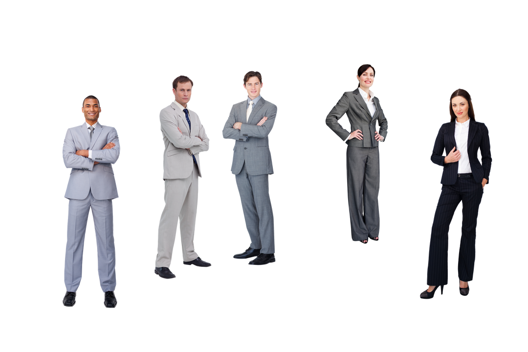 Group of Diverse Businesspeople Standing on Transparent Background - Download Free Stock Images Pikwizard.com