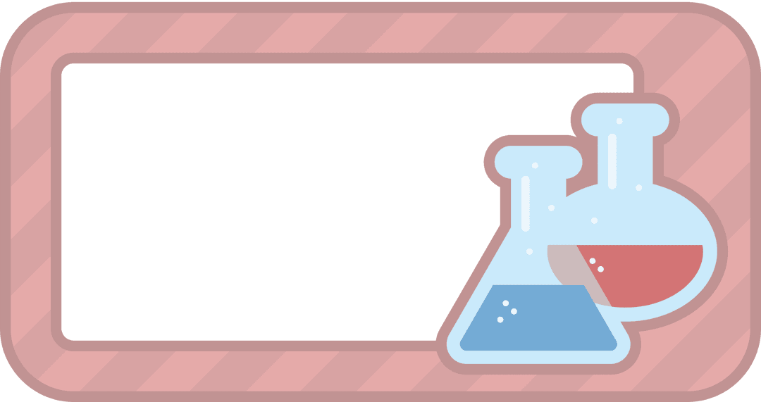 Transparent Lab Beakers with Framed Copy Space Illustration