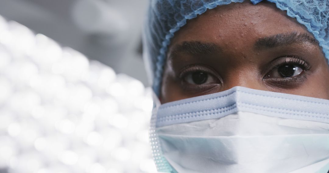 Close-up of a Surgeon Wearing a Protective Mask in Hospital - Free Images, Stock Photos and Pictures on Pikwizard.com