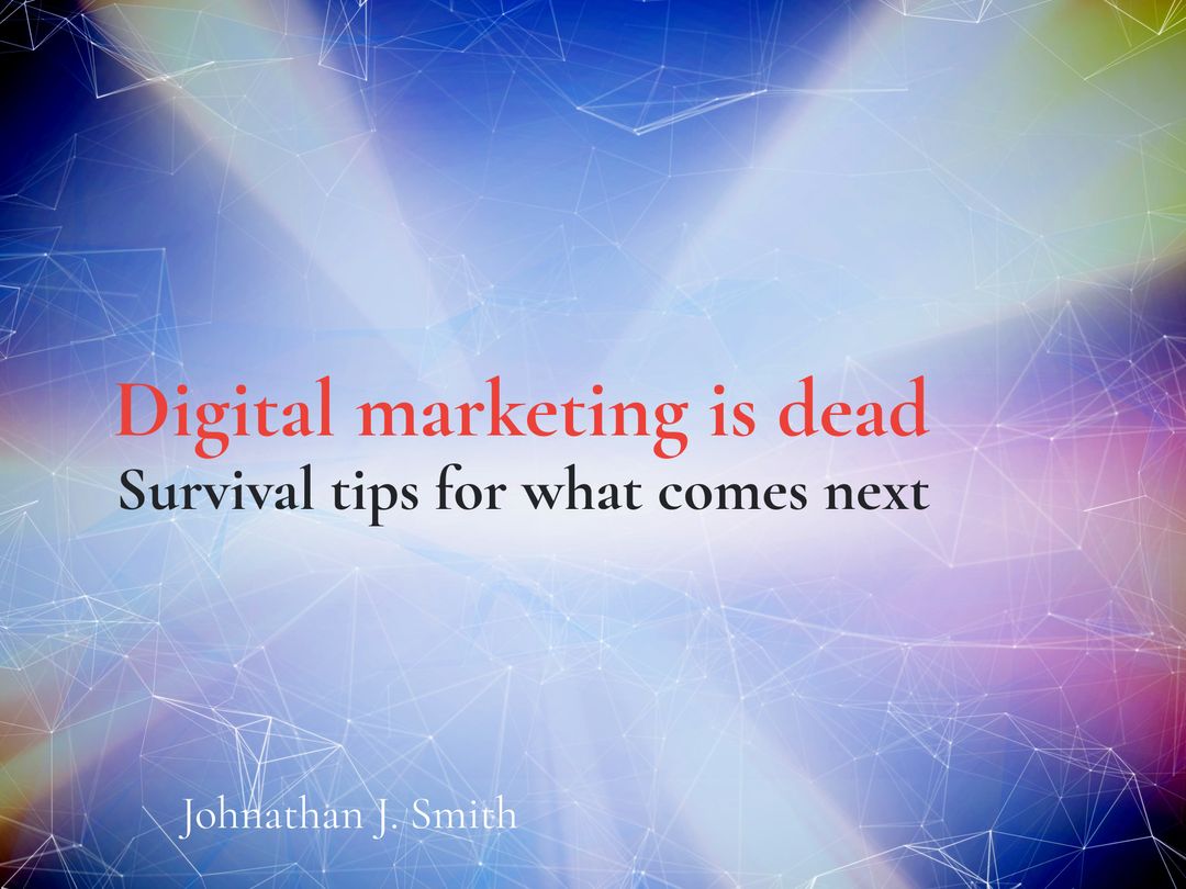 Futuristic Geometric Design with Digital Marketing Message