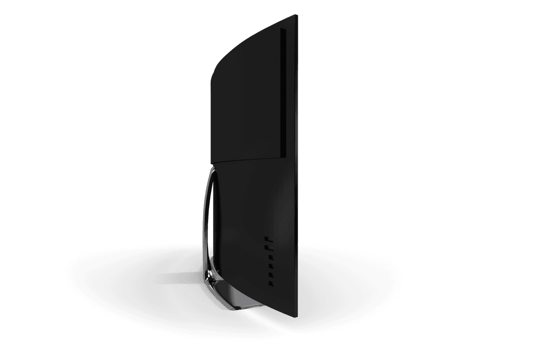 Transparent Vector Illustration of Modern TV Screen Side View