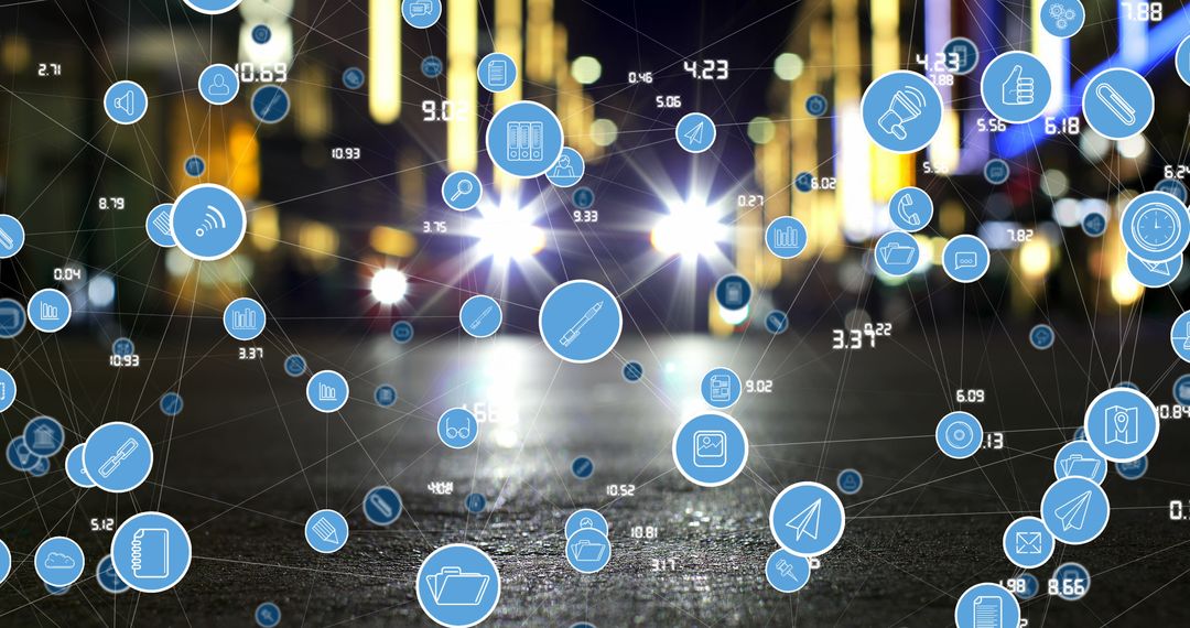 Digital Network and Data Processing in Urban Cityscape