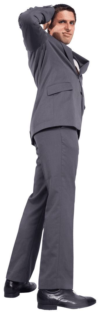 Confused Caucasian Businessman Encountering Work Challenge