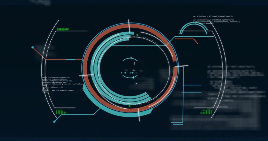 Futuristic HUD Interface with Data Analyzing Elements