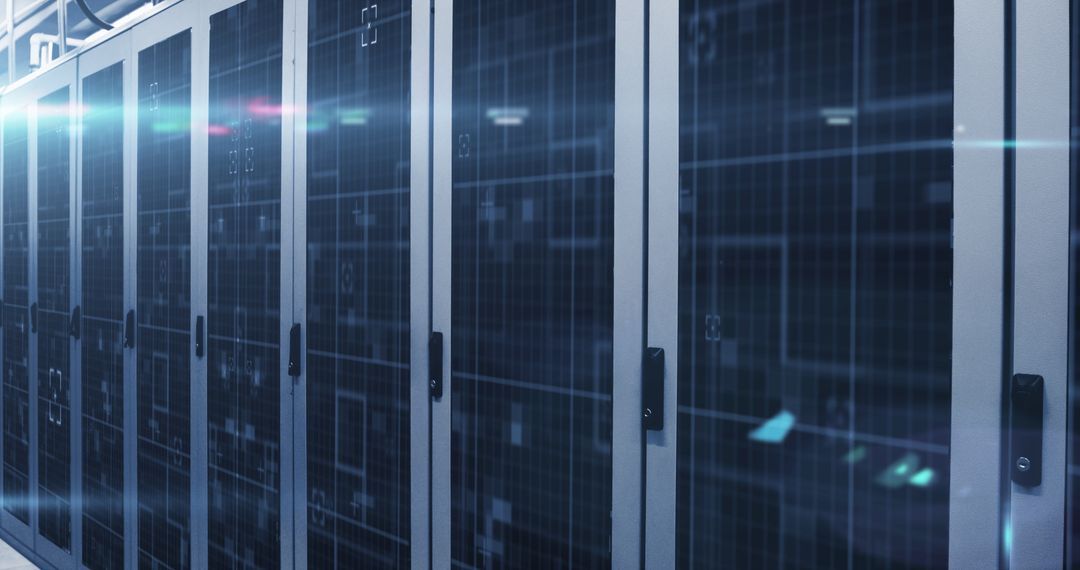 Advanced Server Room with Digital Data Processing