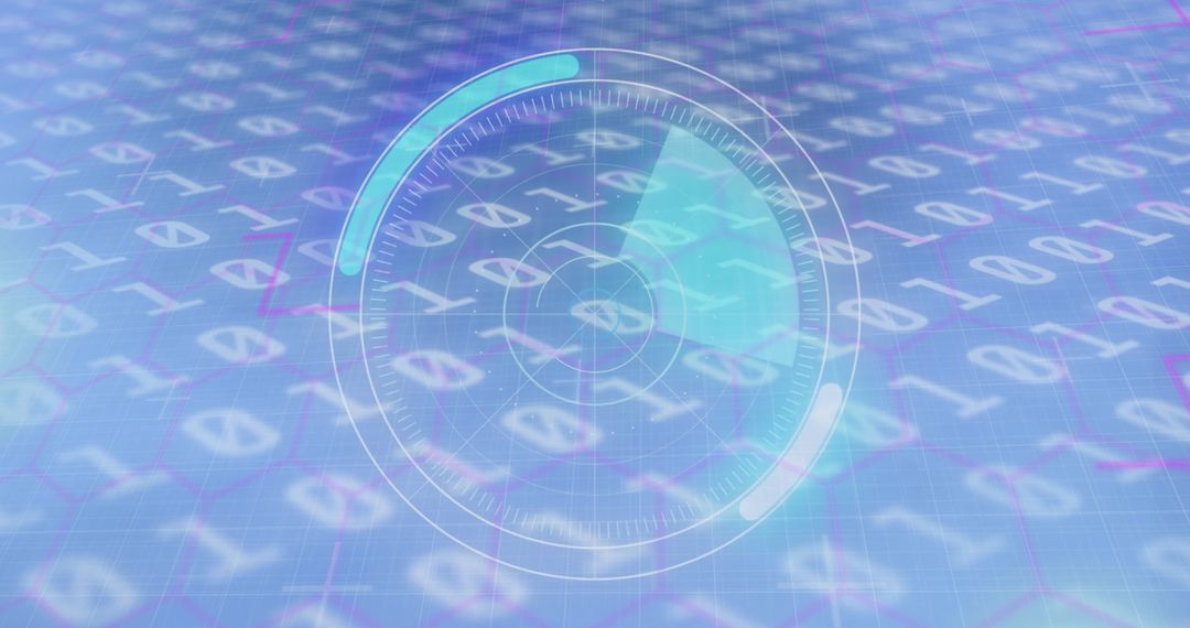 Futuristic Data Scanning Interface on Binary Code Background - Free Images, Stock Photos and Pictures on Pikwizard.com