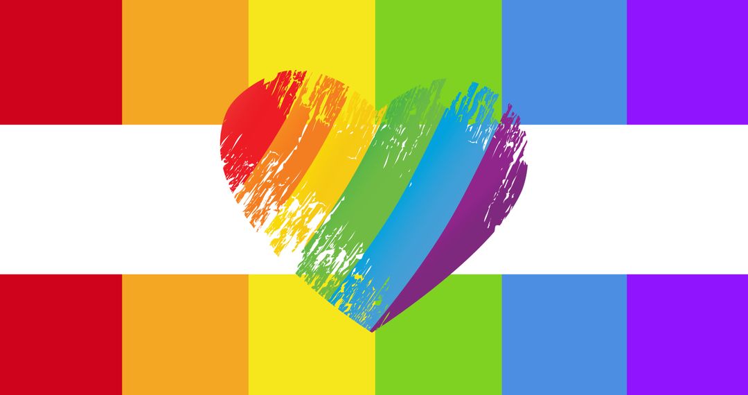 Vibrant Rainbow Heart for LGBTQ+ Pride Celebration