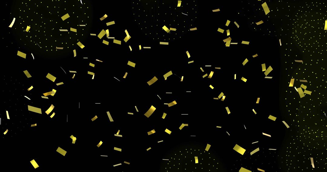 Golden Confetti and Sparkles on Black Background Celebrating Holiday Festivities - Free Images, Stock Photos and Pictures on Pikwizard.com