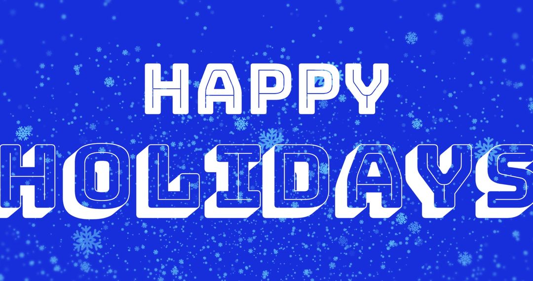 Colorful Message Reading Happy Holidays on Wintry Background