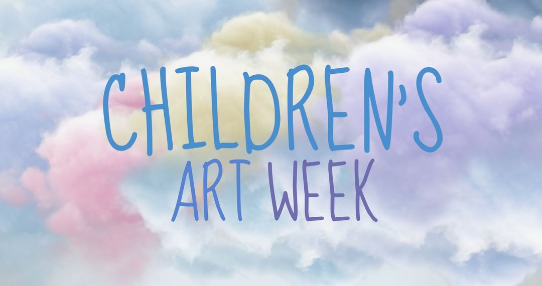 Children's Art Week Pastel Cloud Background