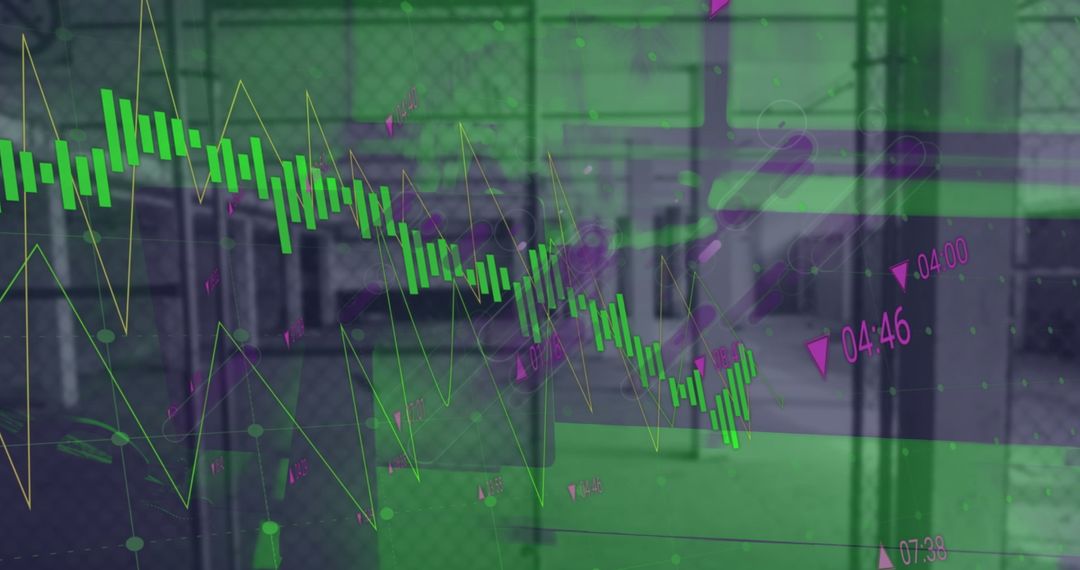 Digital Data Overlay on Urban Background Representing Global Business