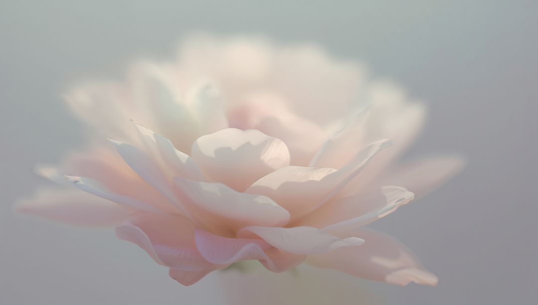Ethereal Blush Rose Macro with Pastel Bokeh — Soft Petals Floral Close-up for Wedding
