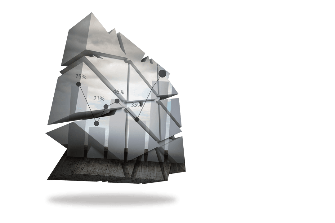 Transparent Abstract 3D Graph with Collected Statistics - Download Free Stock Images Pikwizard.com