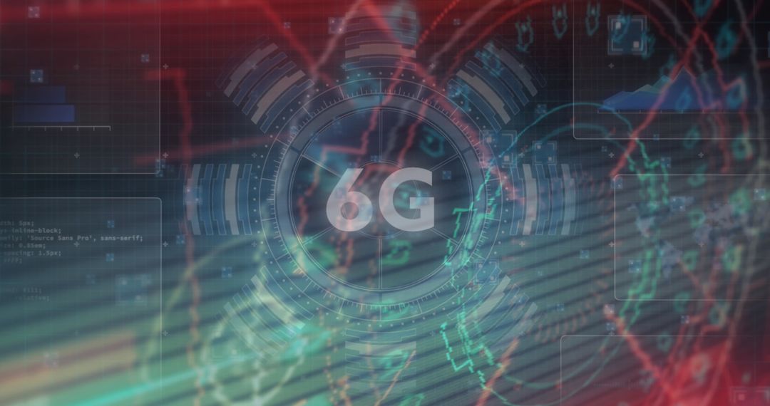 Digital Interface with 6G Technology Conceptual Visualization