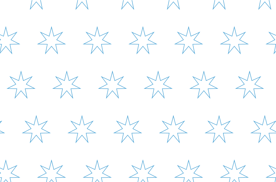 Blue Transparent Star Pattern on Repeat Displaying Geometric Shape