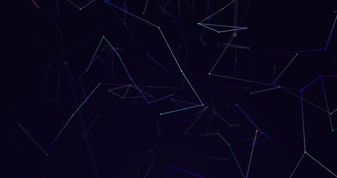 Abstract Digital Plexus Network Overlay on Black Background