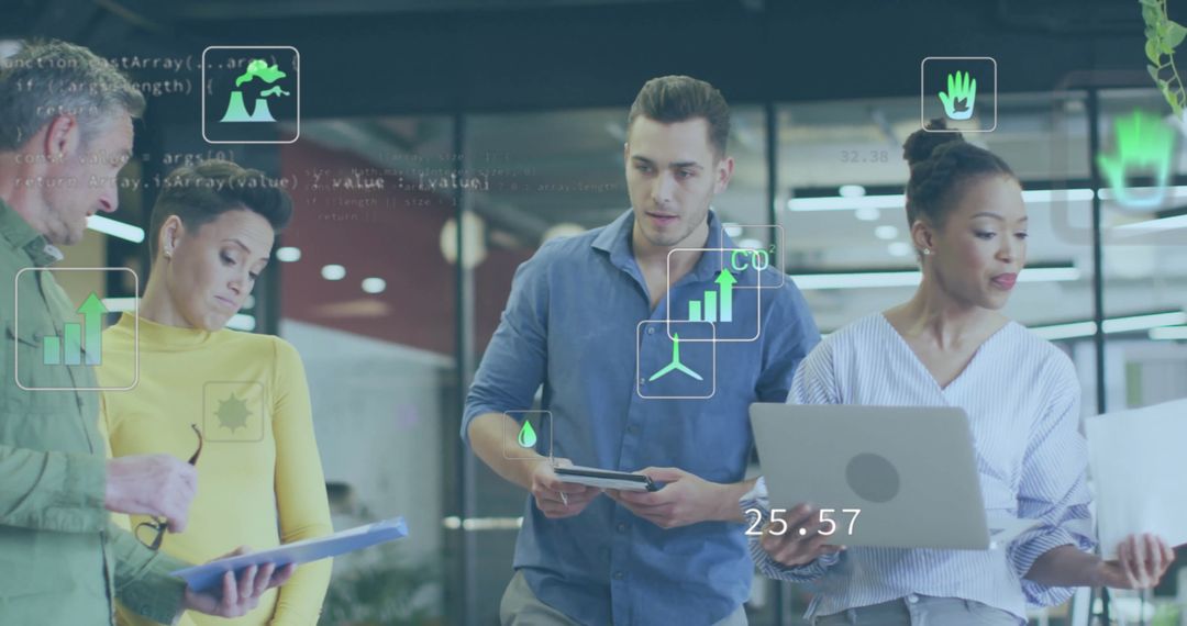 Team Collaborating on Eco-Friendly Business Solutions