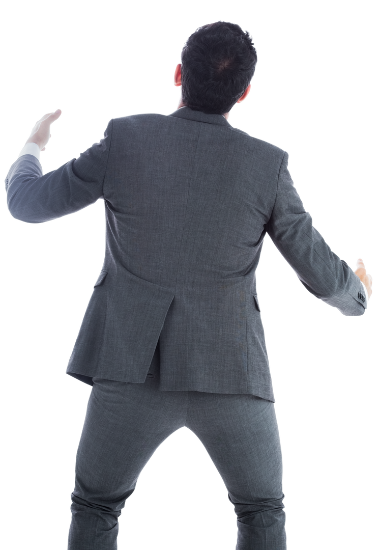 back view transparent biracial businessman isolated - Download Free Stock Images Pikwizard.com