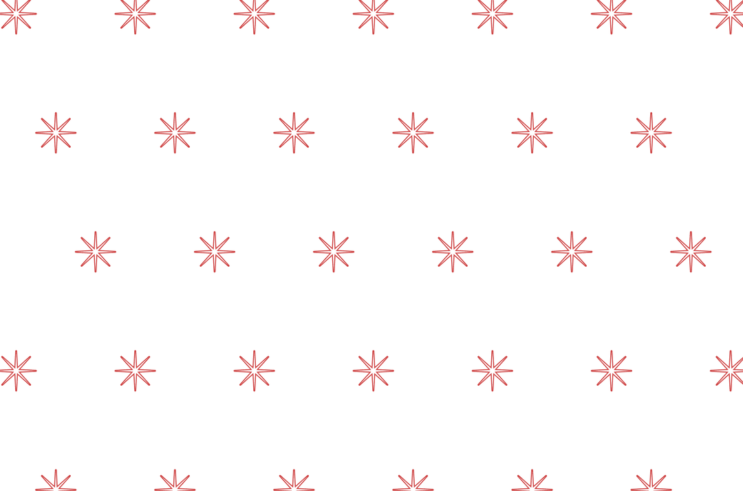 Seamless Pattern of Red Asterisks on Transparent Background