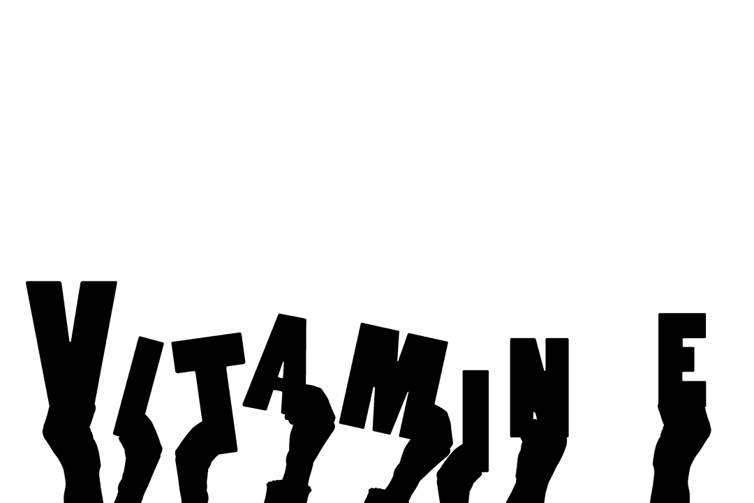 Digital Hands Holding Vitamin E Sign on Transparent Background